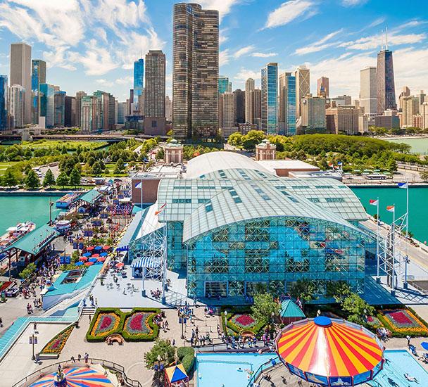 Navy Pier from the sky, Chicago, IL