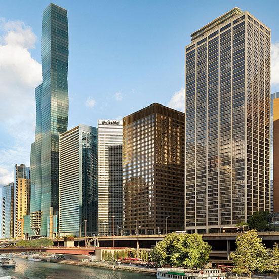 Swissotel Chicago view from the Chicago River